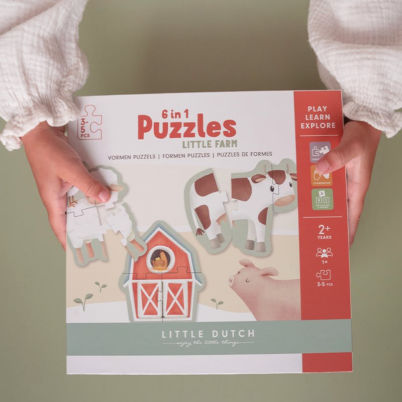 Little Dutch 6 in 1 Puzzle-Set Little Farm LD7148