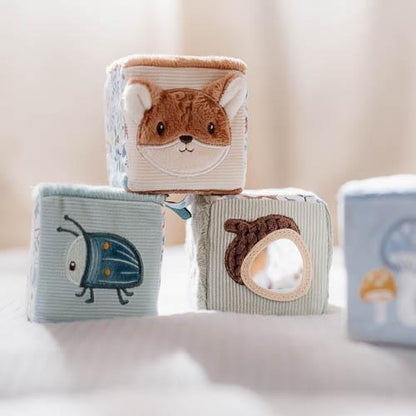 Little Dutch Stoffwürfel Set blau - Forest Friends LD8916