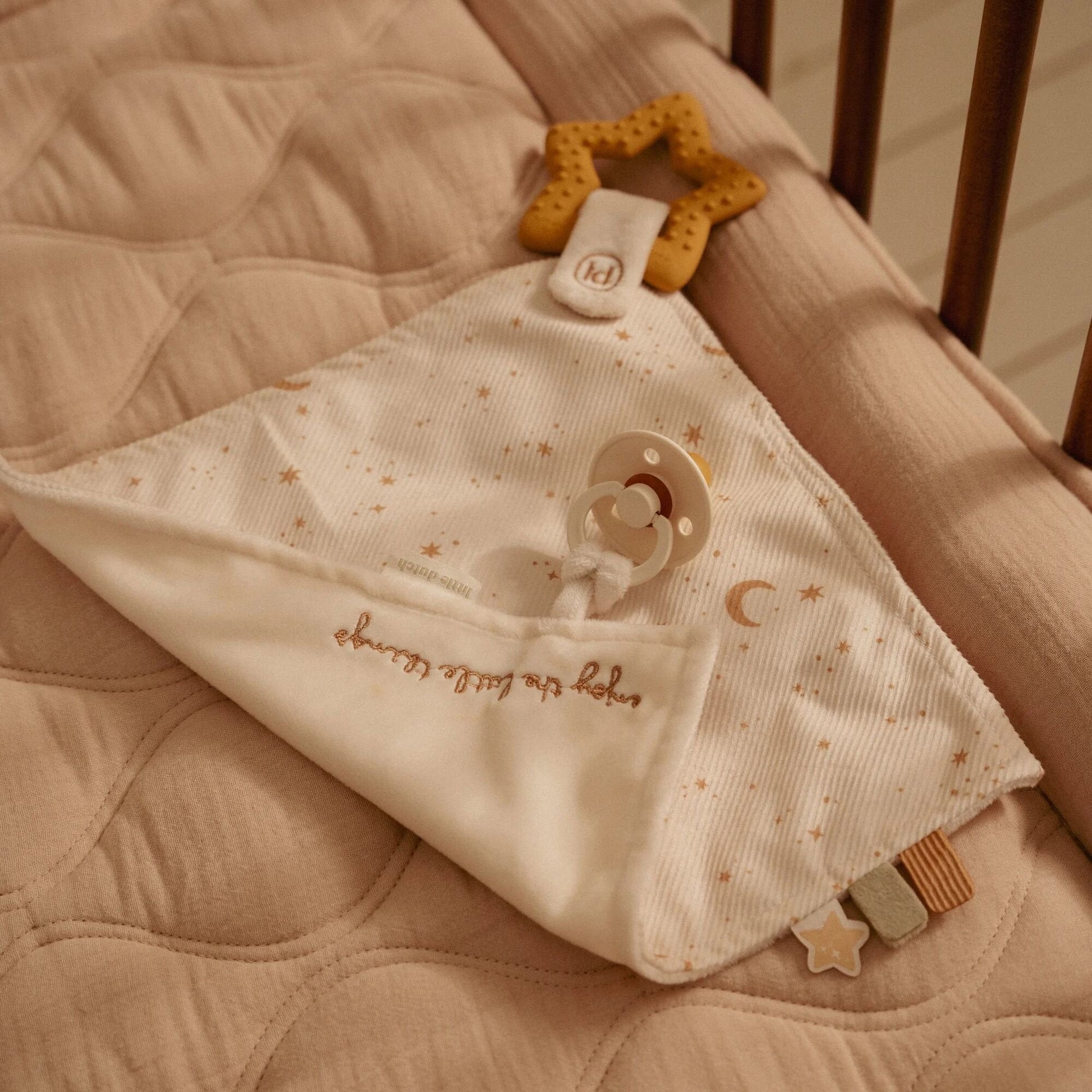 Schmusetuch mit Beißring abnehmbar - Newborn Naturals Little Dutch