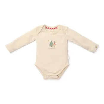 Little Dutch 2-pack Body langärmlich Little Christmas - Weihnachtsstrampler beige