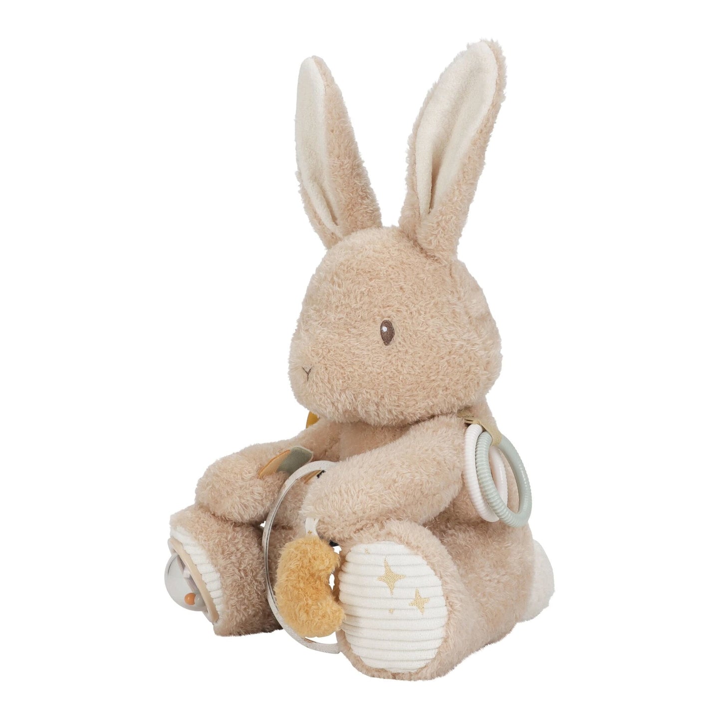 Aktivitätenkuscheltier Baby Bunny Material und Texturen Nahaufnahme