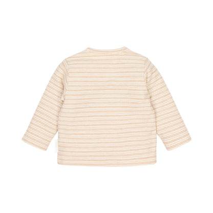 Rückseite Little Dutch Baby Langarmshirt Braun mit Streifen aus Baumwolle Bio