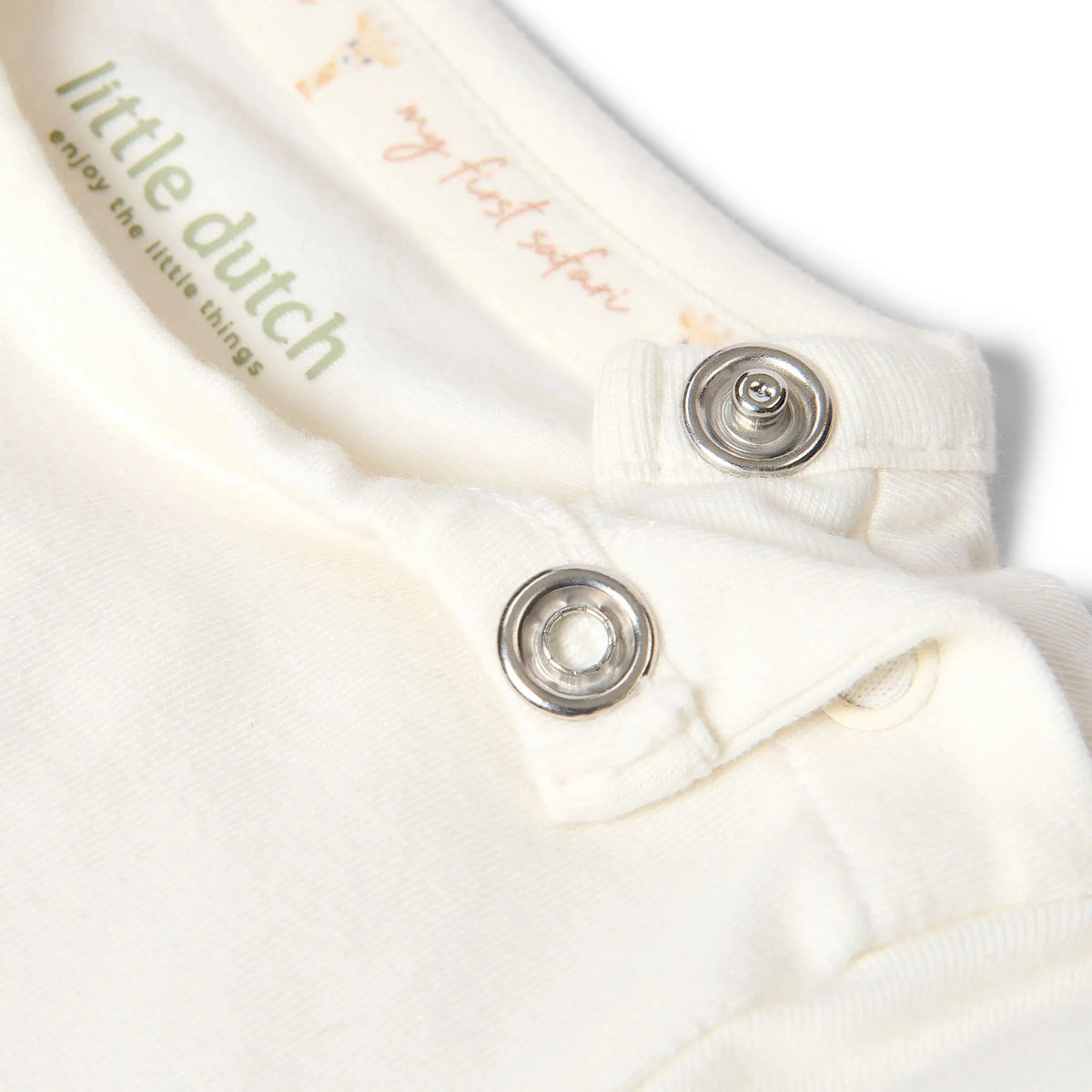 Little Dutch Baby Langarmshirt Creme mit Schulterdruckknopf