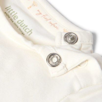 Little Dutch Baby Langarmshirt Creme mit Schulterdruckknopf