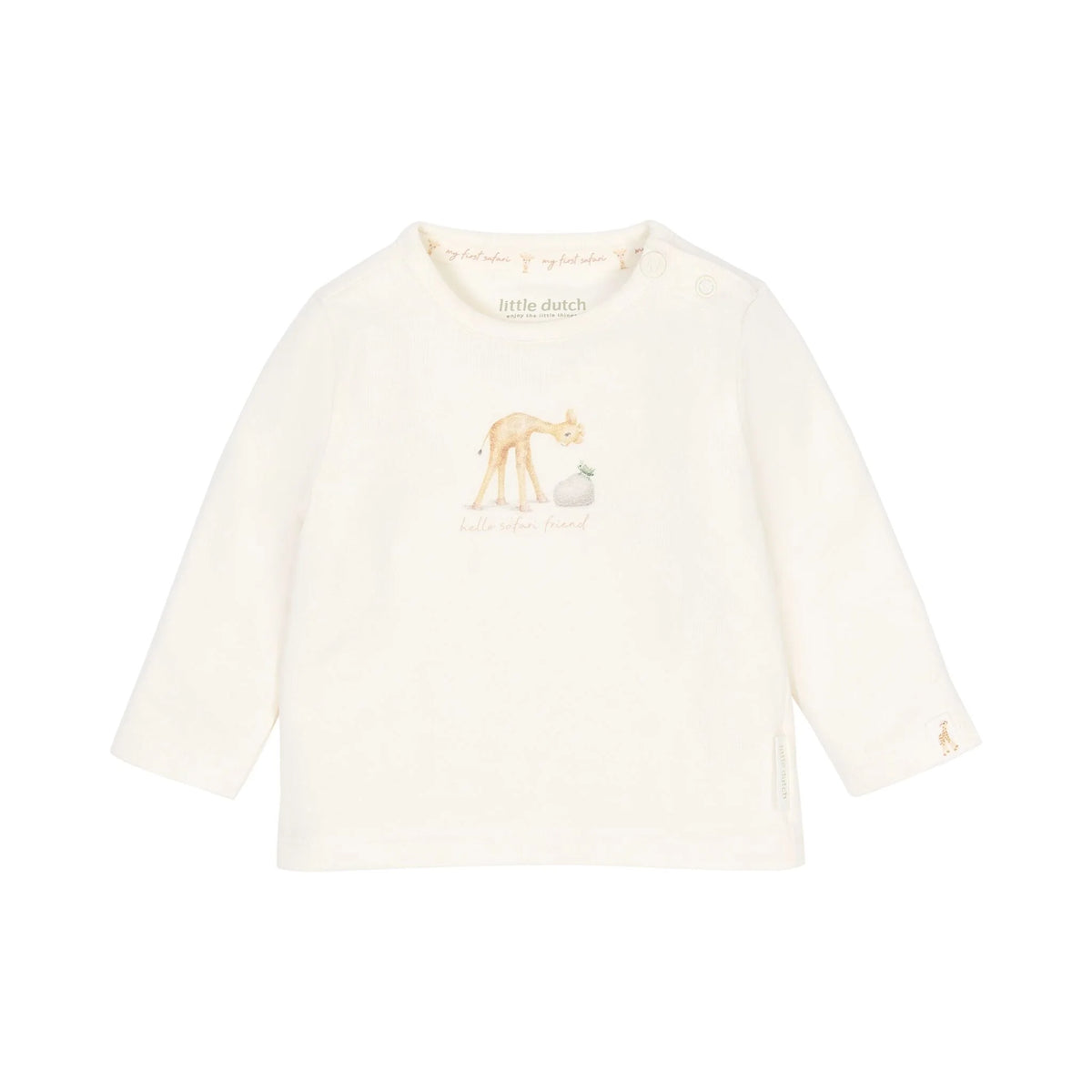 Little Dutch Baby Langarmshirt Creme mit Giraffen-Print Safari Friends  Artikel: cl26291000 cl26291001 cl26291002 cl26291003 cl26291004 cl26291005