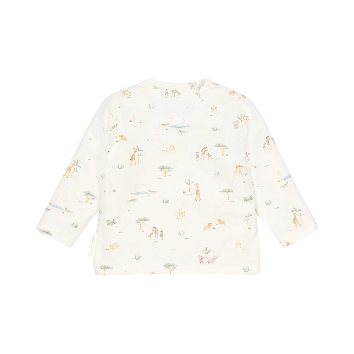 Rückansicht Little Dutch Baby Langarmshirt Weiß Safari Friends