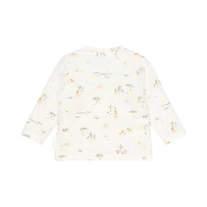 Rückansicht Little Dutch Baby Langarmshirt Weiß Safari Friends