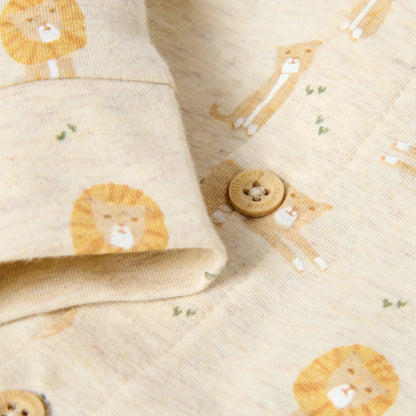 Little Dutch Baby Schlafanzug mit fröhlichem Safari-Leo-Print Details