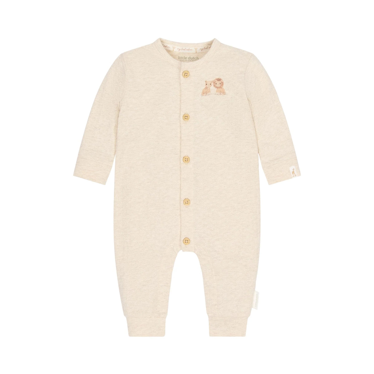Little Dutch Baby Strampler Beige mit Löwe und Löwin Safari Friends