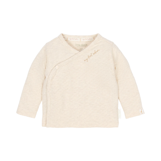 Little Dutch Baby Wickel-Langarmshirt Beige mit besticktem my first safari Schriftzug cl26091500 cl26091501 cl26091502 cl26091503 cl26091504 cl26091505
