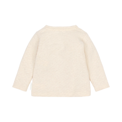 Little Dutch Wickel-Langarmshirt Beige Rückansicht aus Baumwolle Bio