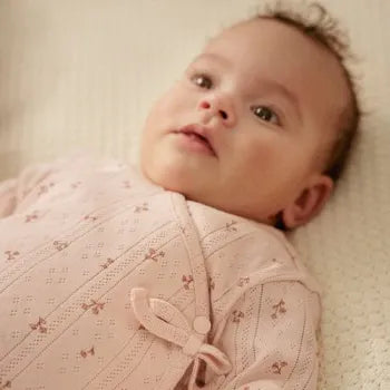 Little Dutch Baby Wickelshirt Langarm Rosa Fairy Flowers (Gr. 44-74)