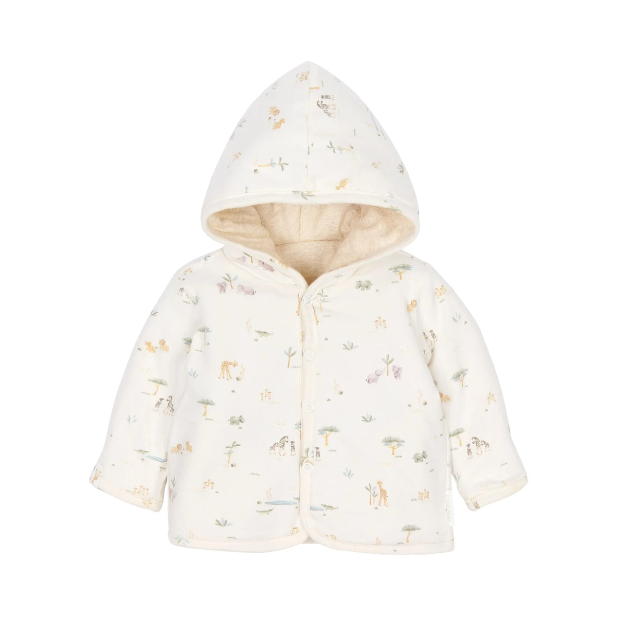 Babyjäckchen von Little Dutch mit Kapuze und Safari Friends Muster