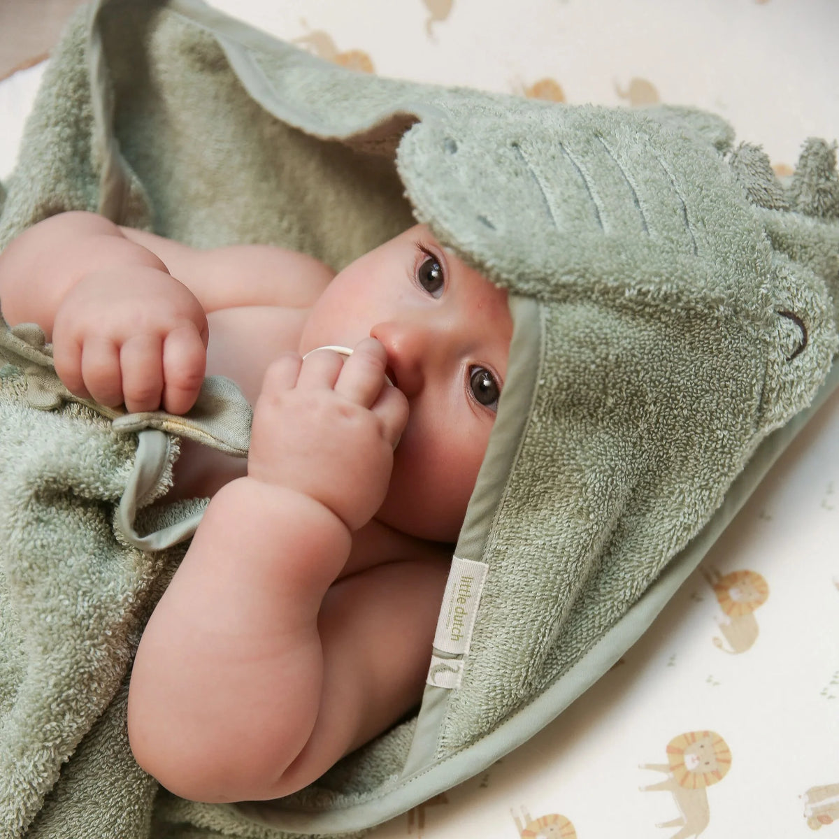 Badehandtuch mit Krokodilkopf für nach dem Baden