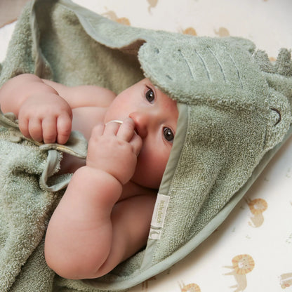 Badehandtuch mit Krokodilkopf für nach dem Baden