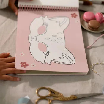 Little Dutch Scrapbook Rosa Masken mit Schere