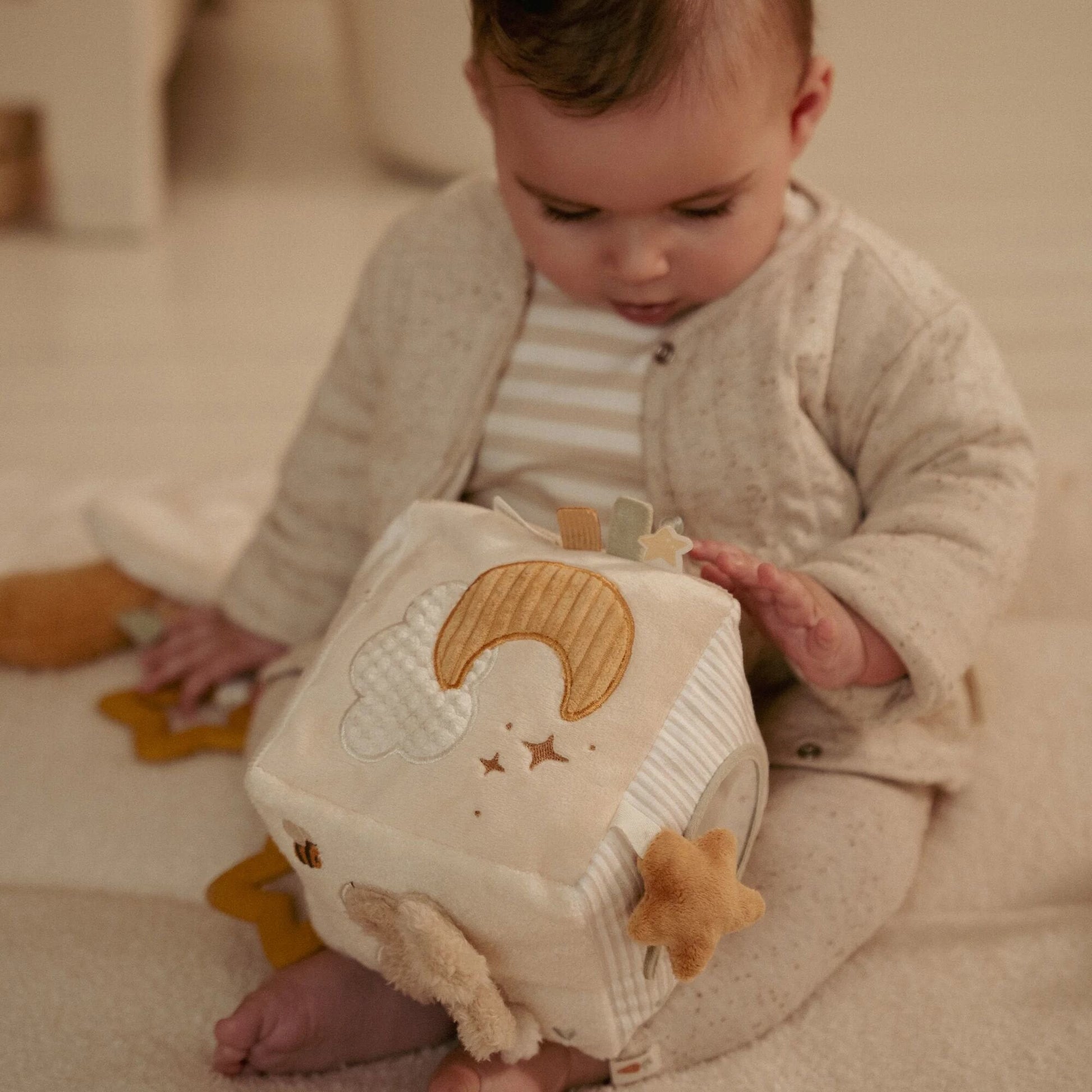 Little Dutch Beige Aktiv Würfel Soft Newborn Naturals GRS – Set