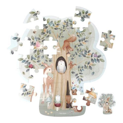Little Dutch Bodenrätsel - Bodenpuzzle aus Karton - Forest Friends – Material