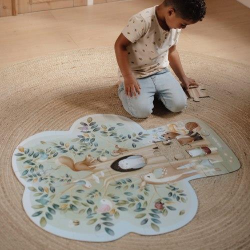 Little Dutch Bodenrätsel - Bodenpuzzle aus Karton - Forest Friends – Set