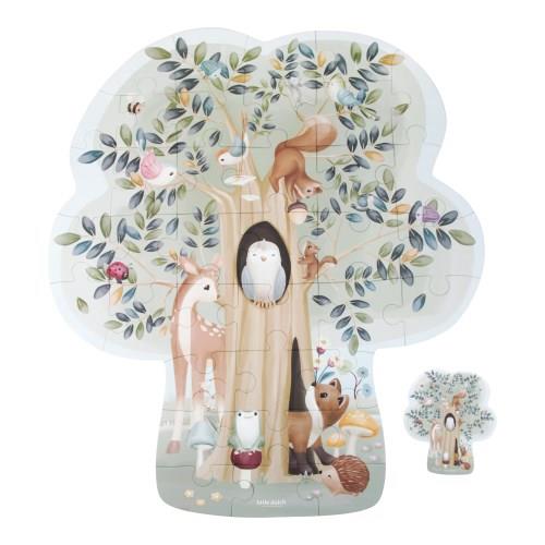 Little Dutch Bodenrätsel - Bodenpuzzle aus Karton - Forest Friends