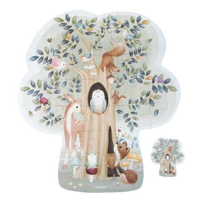 Little Dutch Bodenrätsel - Bodenpuzzle aus Karton - Forest Friends