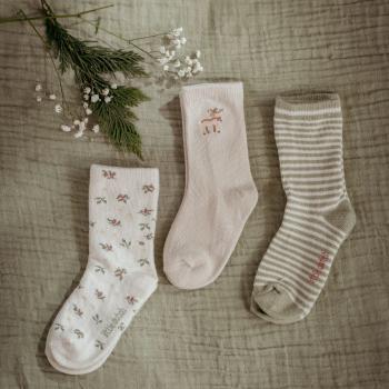 Little Dutch Christmas 3er-Pack Weihnachtssocken – Beige