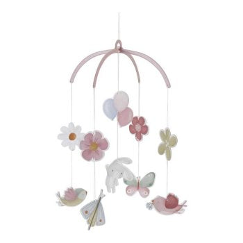 Little Dutch rosa Deko-Mobile Flowers & Butterflies