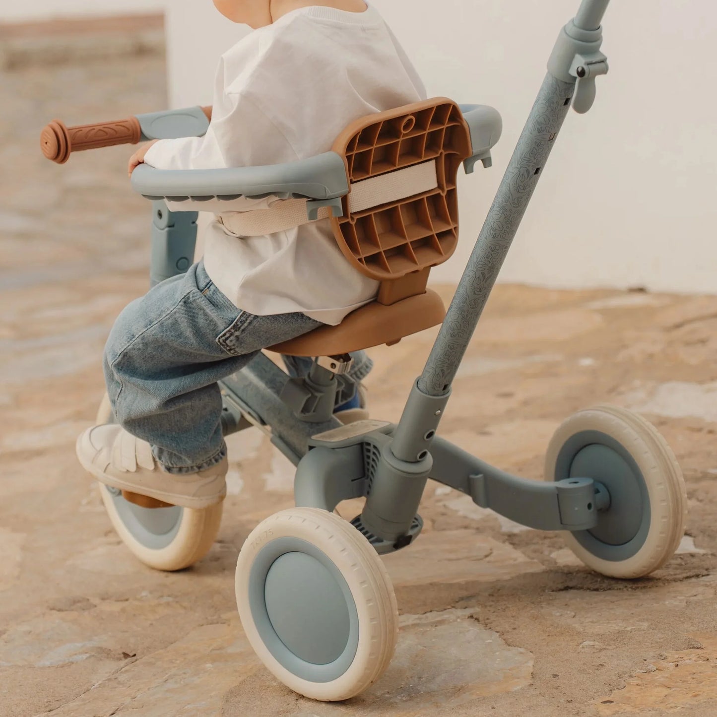 Little Dutch Dreirad 4 in 1 mit Griff Safari Blue blau Detail 9