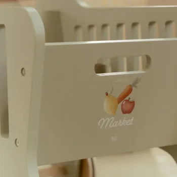 Little Dutch Holz-Einkaufswagen grün – Little Farm Kollektion