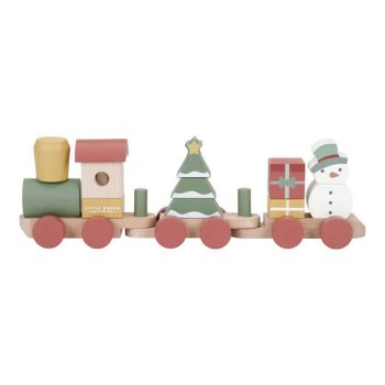 Little Dutch X-MAS Holz Eisenbahn mit Steckformen Weihnachten LD4861