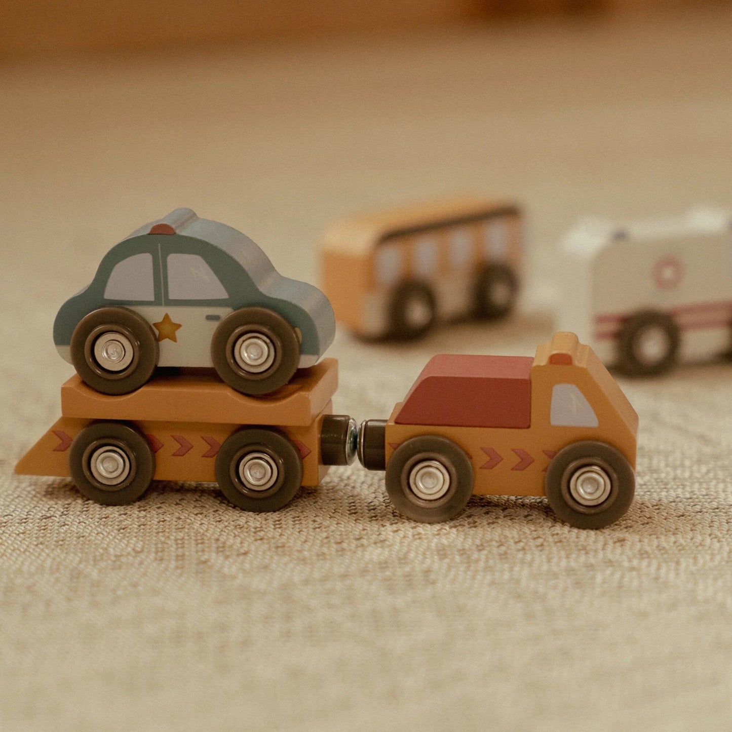 Little Dutch Fahrzeugset Holz 10-teilig - Autos – Anwendung