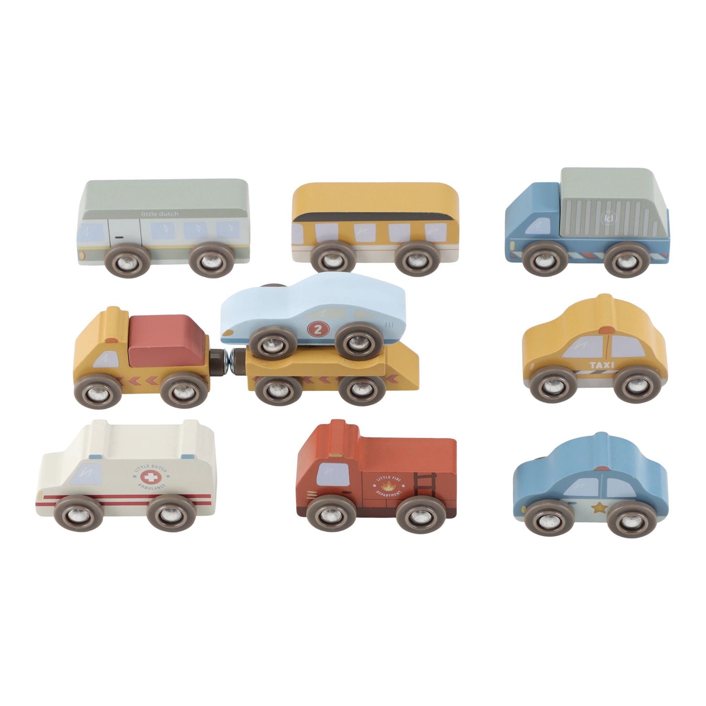 Little Dutch Fahrzeugset Holz 10-teilig - Autos – Lifestyle