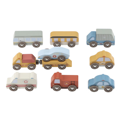 Little Dutch Fahrzeugset Holz 10-teilig - Autos – Lifestyle