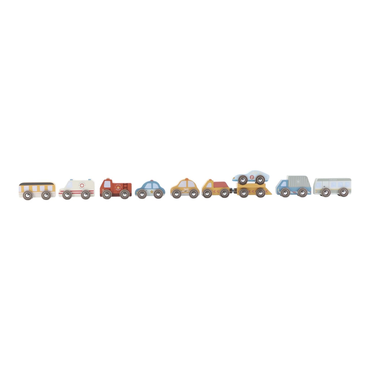 Little Dutch Fahrzeugset Holz 10-teilig - Autos – Material