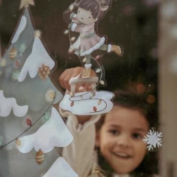 Little Dutch Fensteraufkleber Weihnachtsbaum von der Seite