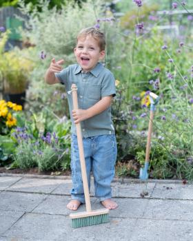 Little Dutch Kinderbesen blau - Forest Friends Besen