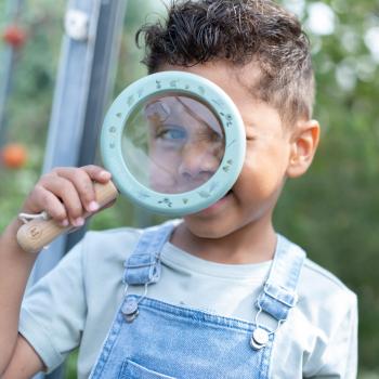 Little Dutch Lupe blau - Forest Friends Holz Kinderlupe