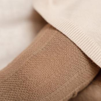 Little Dutch Gestrickte Strumpfhose Kabel braun Weihnachten