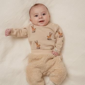 Little Dutch Gestrickter Weihnachtspullover mit Rentier Detailansicht