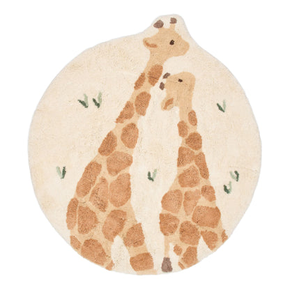 Little Dutch Giraffenteppich rund Safari Friends ru10386047 Mama Giraffe mit Baby Giraffe