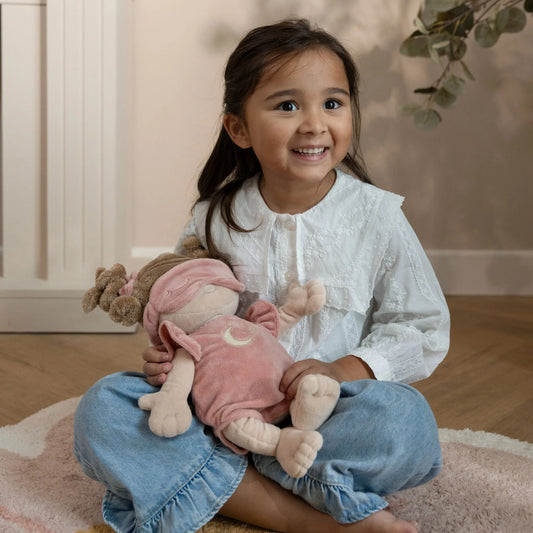 Little Dutch große Babypuppe Rosa 40 cm - Schlafpuppe LD4679