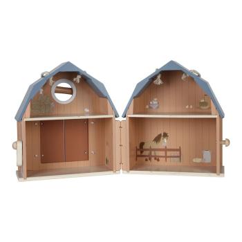 Little Dutch tragbares Puppenhaus Holz Bauernhaus Little Farm LD7152