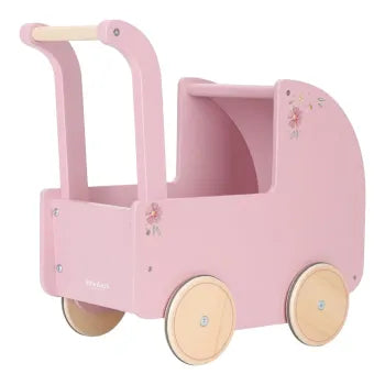 Little Dutch rosa Puppenwagen Holz mit Textilien