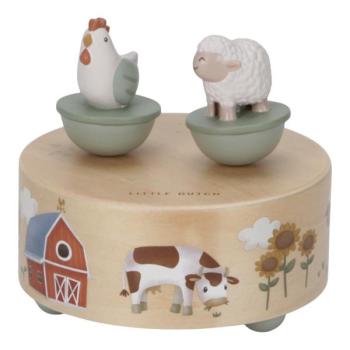 Little Dutch Holz Spieluhr mit tanzenden Figuren Little Farm mit Verpackung