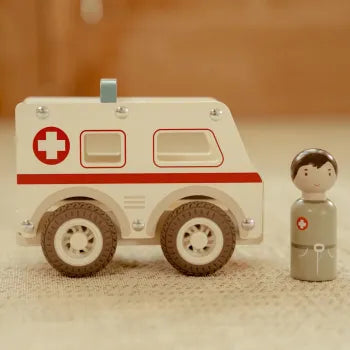 Little Dutch Krankenwagen FSC Holz Detailansicht