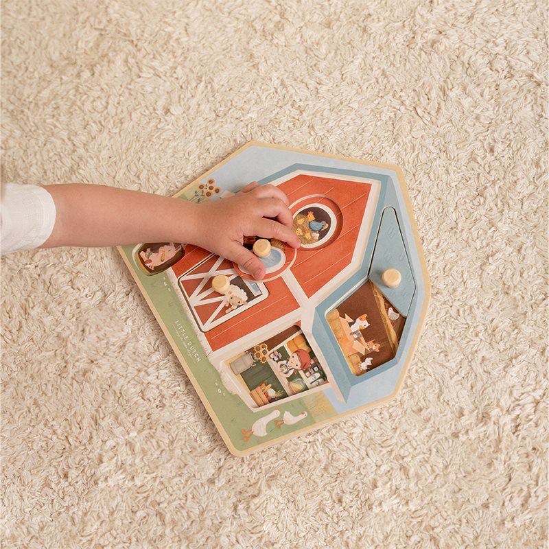 Little Dutch Holzpuzzle Little Farm – Material