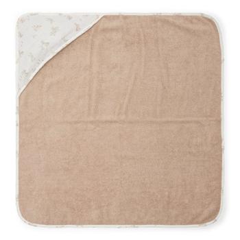 Little Dutch Kapuzenhandtuch beige Musselin Baby Bunny von der Seite
