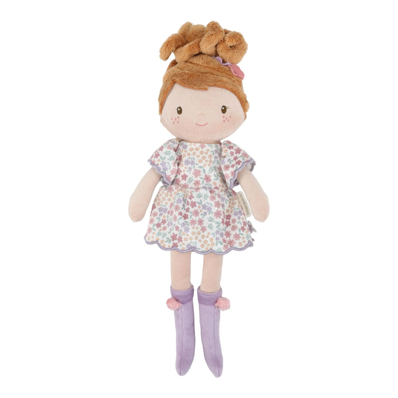 Kuschelpuppe Ava von Little Dutch in Lila mit Blumenkleid - LD4667