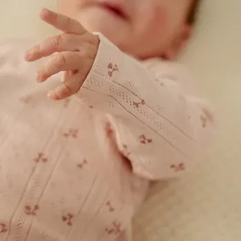 Little Dutch Baby Wickelshirt Langarm Rosa Fairy Flowers (Gr. 44-74)