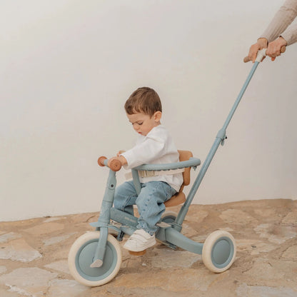 Little Dutch Dreirad 4 in 1 mit Griff Safari Blue blau Detailansicht
